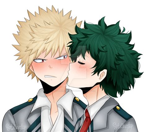 bakugou cute|bakugo kissing fanart.